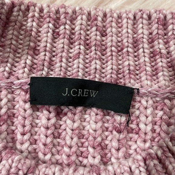 J. Crew Pink Marled cotton-blend crewneck sweater - Picture 3 of 10